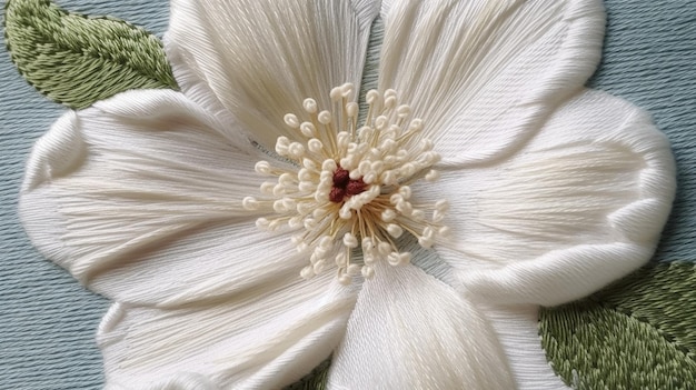 haftowane wzory na płótnie